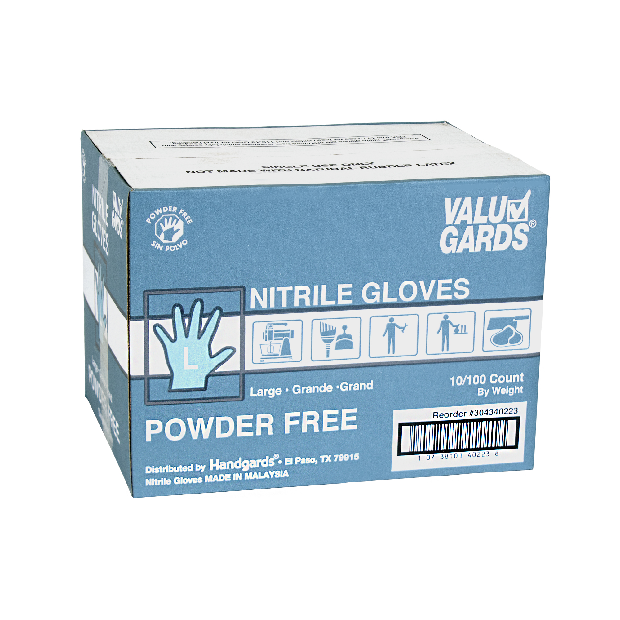 1000 per case. Valugards White Small Nitrile Disposable Gloves 