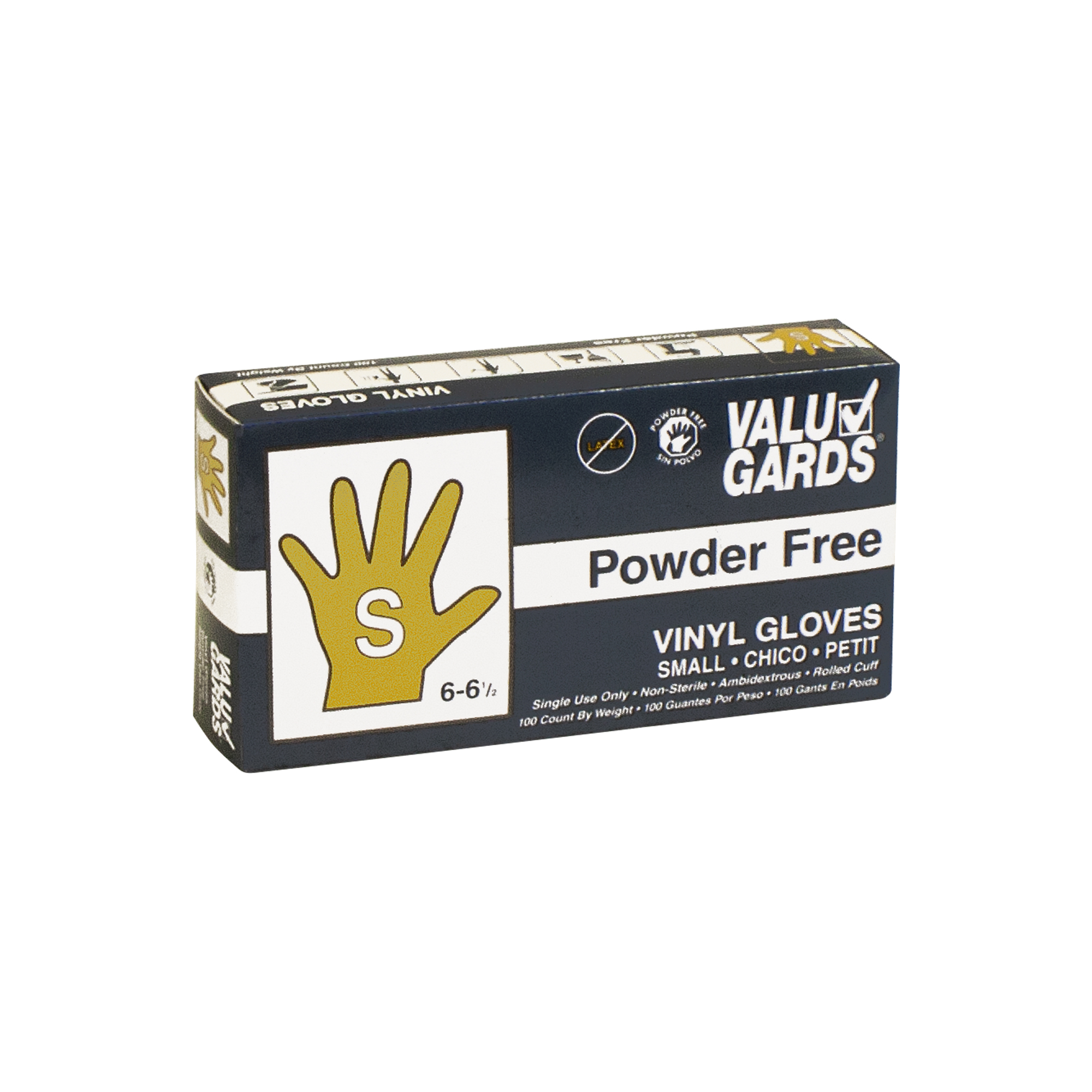 Valu Gards Vinyl Gloves Powdered Size XL Disposal Latex Free Single Use 