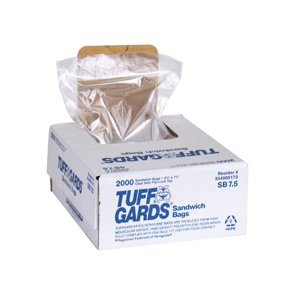 Tuffgards® High Density Disposable Sandwich Bags – SB7.5 Clear