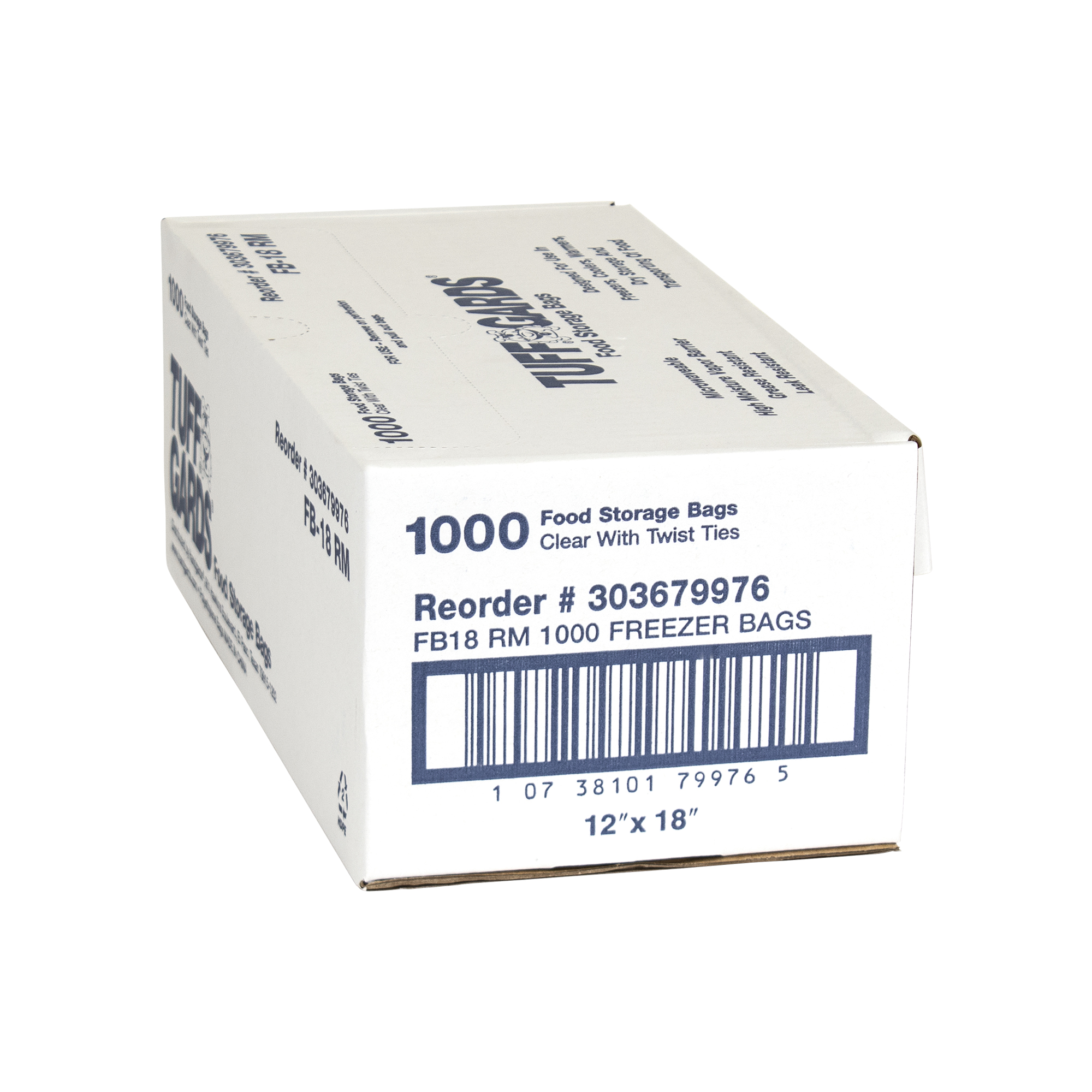Tuffgards® High Density Disposable Freezer Storage Bags – FB18 – 12″ x 18″  – Handgards®