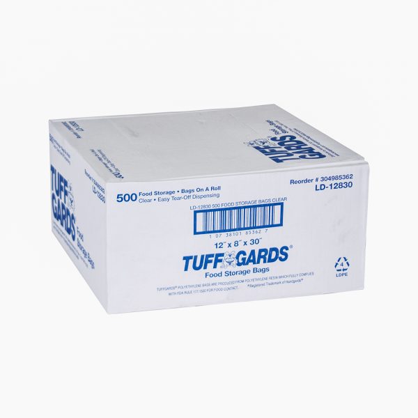 304985362 - Tuffgards® Low Density Disposable Food Storage Bags – LD12830 – 12″ x 8″ x 30″