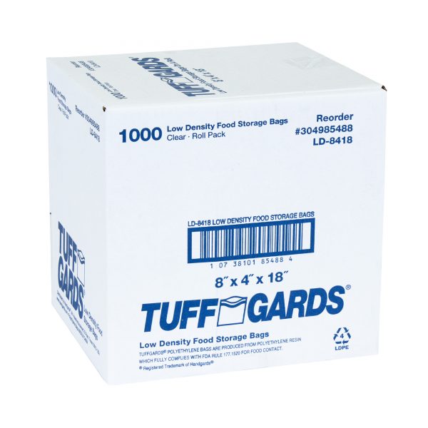 304985488 - Tuffgards® Low Density Disposable Food Storage Bags – LD8418 – 8″ x 4″ x 18″