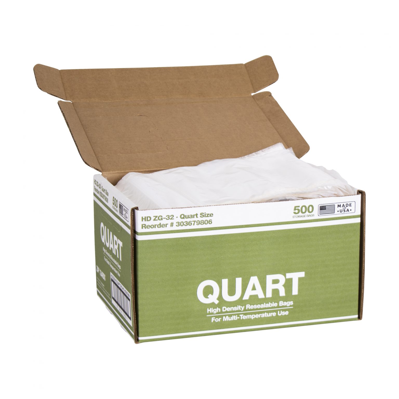 Zipgards® High Density Disposable Reclosable Bags Quart Size