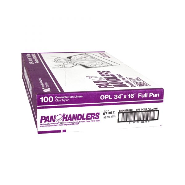 Panhandlers® Nylon Disposable Ovenable Pan Liners – 34″ x 16″ – Handgards®