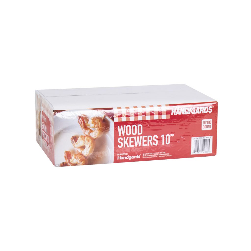 Handgards® Wood Disposable Skewers 10″ Handgards® First in Food Safety Innovations