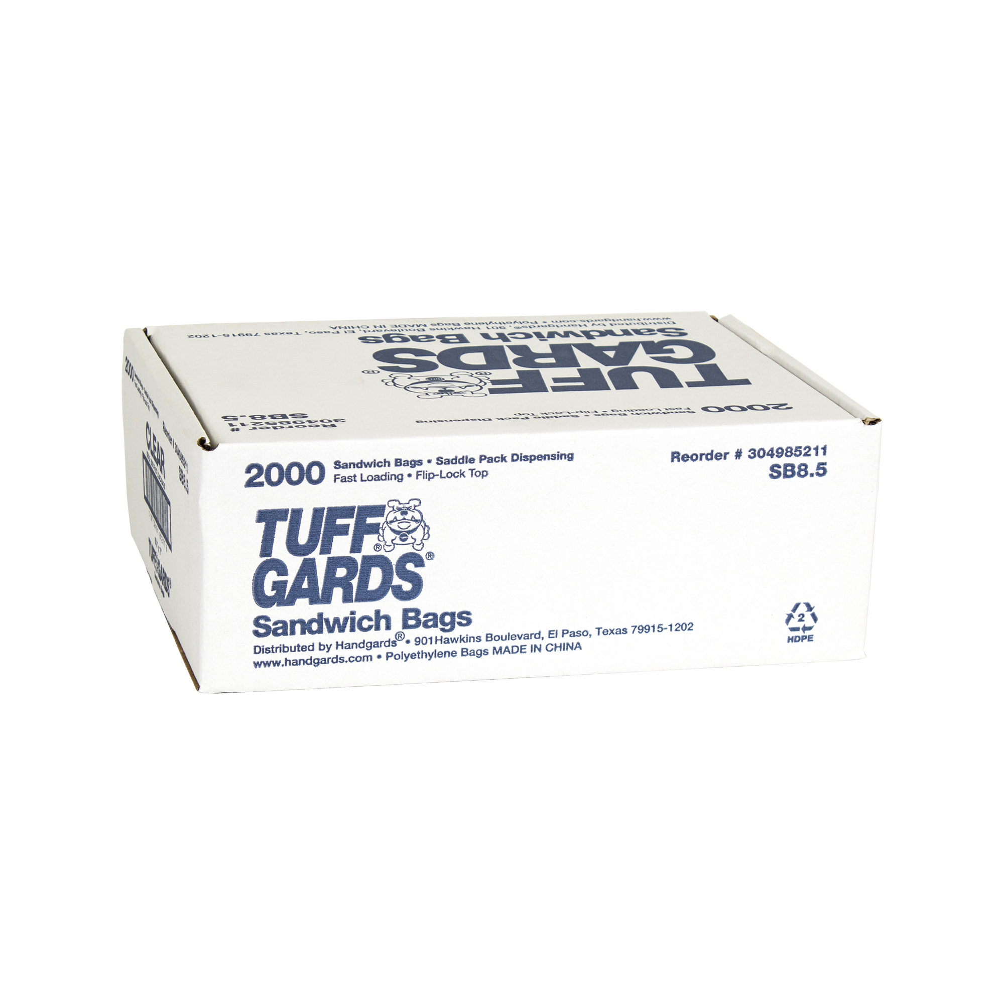 Tuffgards® High Density Disposable Sandwich Bags – SB8.5 Clear – Handgards®