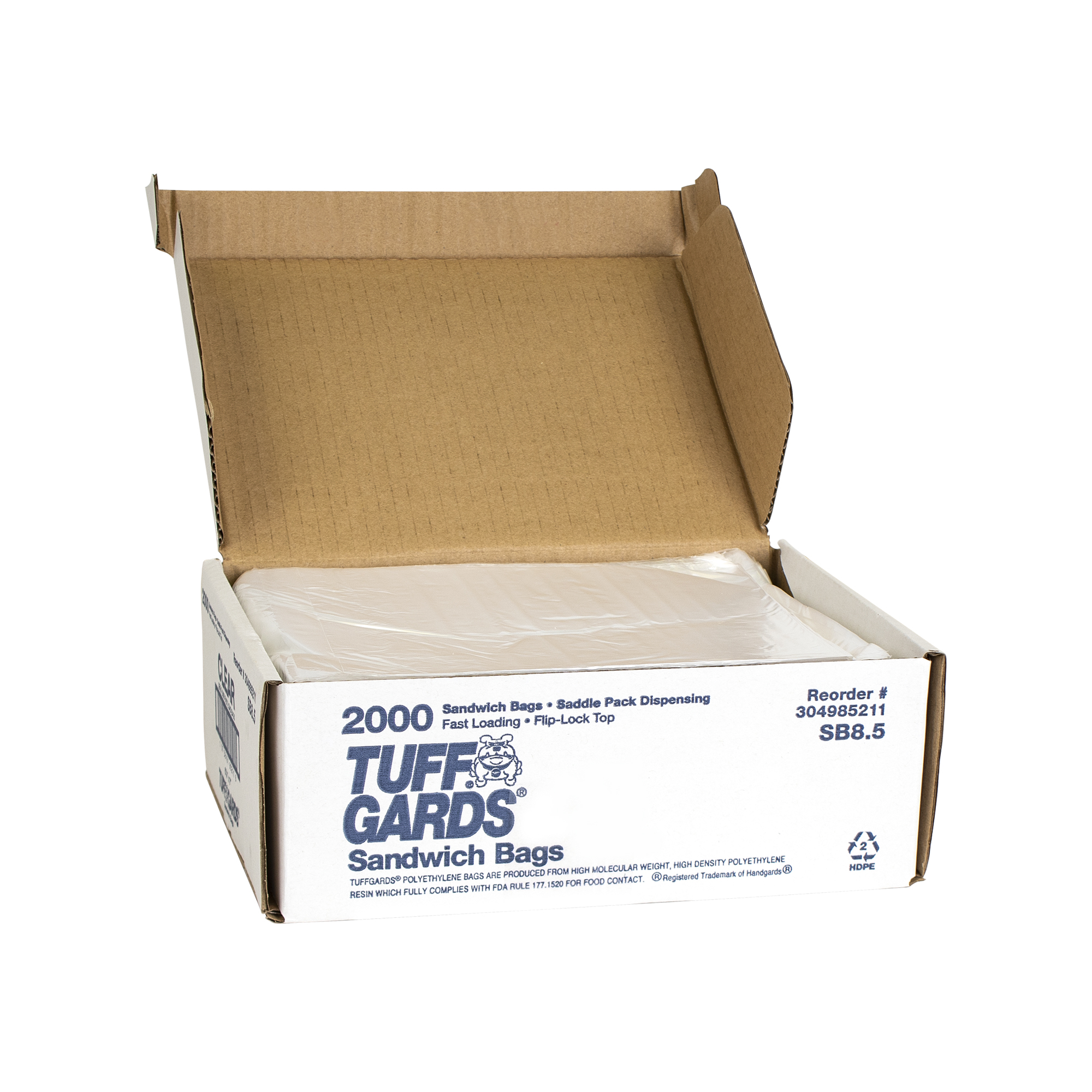 Tuffgards® Low Density Disposable Food Storage Bags – LD6315- 6″ x 3″ x 15″  – Handgards®