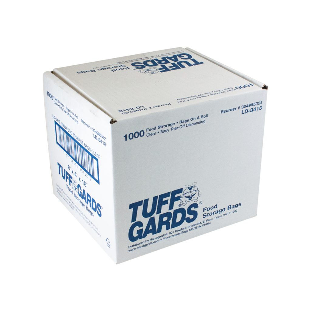 304985352 - Tuffgards® Low Density Disposable Food Storage Bags – LD8418 – 8″ x 4″ x 18″