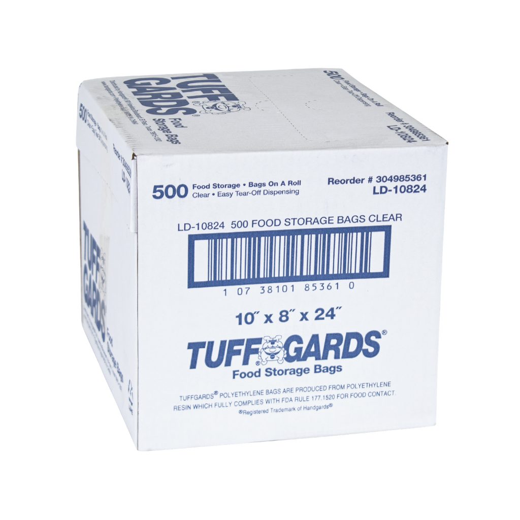 304985361 - Tuffgards® Low Density Disposable Food Storage Bags – LD10824 – 10″ x 8″ x 24″