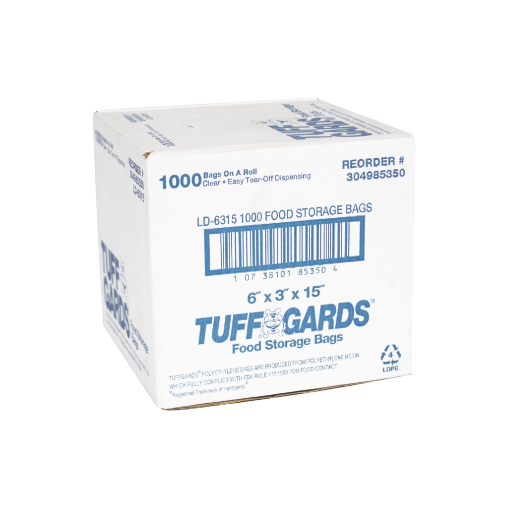 https://handgards.com/wp-content/uploads/2020/10/304985350-Tuffgards%C2%AE-Low-Density-Disposable-Food-Storage-Bags-%E2%80%93-LD6315-%E2%80%93-6%E2%80%B3-x-3%E2%80%B3-x-15%E2%80%B3-1024x1024.jpg